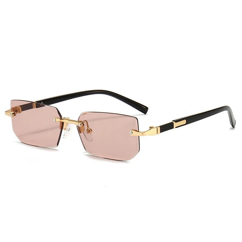 Halo Rimless Rectangle – Brown