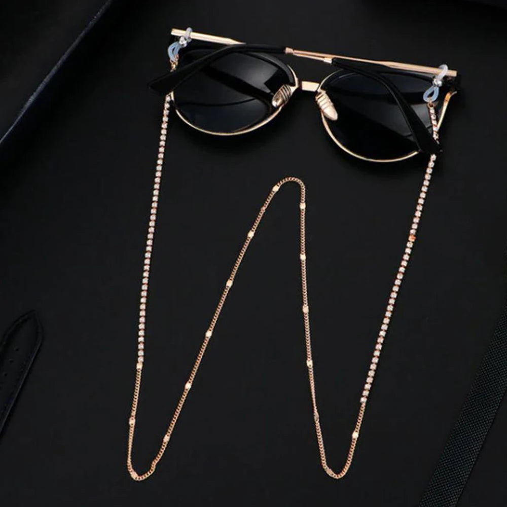 Glasses Chains & Lanyards – Gold Sparkle