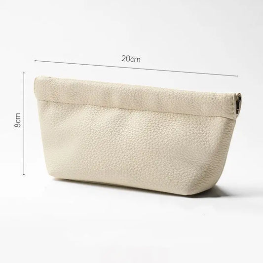 Magnetic PU Leather Glasses Case – Cream