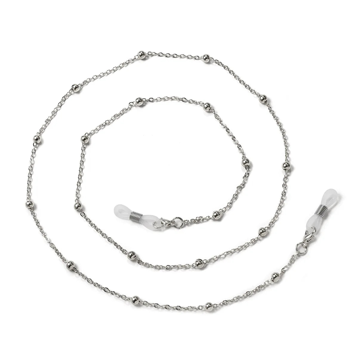 Handmade Beaded Glasses Chain – Silver Bead Station