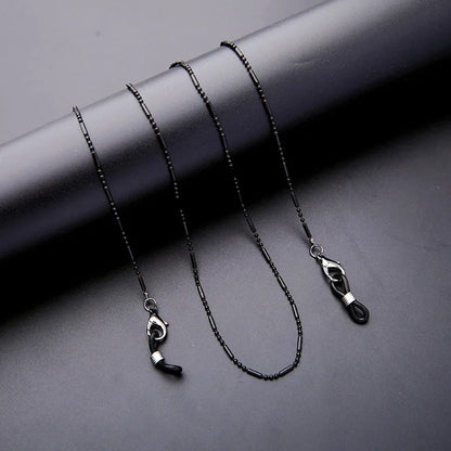 Handmade Beaded Glasses Chain – Black Fine Ball