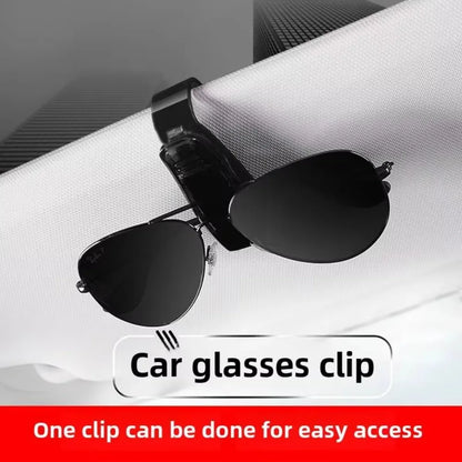 DoubleEdge Car Visor Glasses Holder | In use