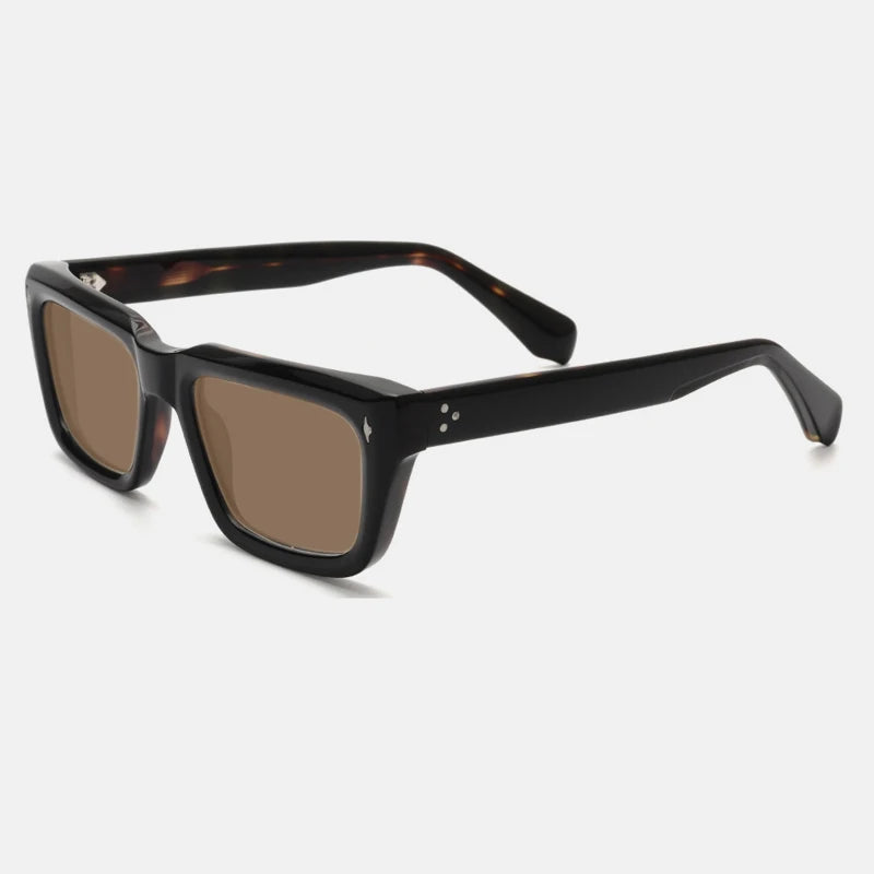 Hackney Bold Square – Tortoise / Brown