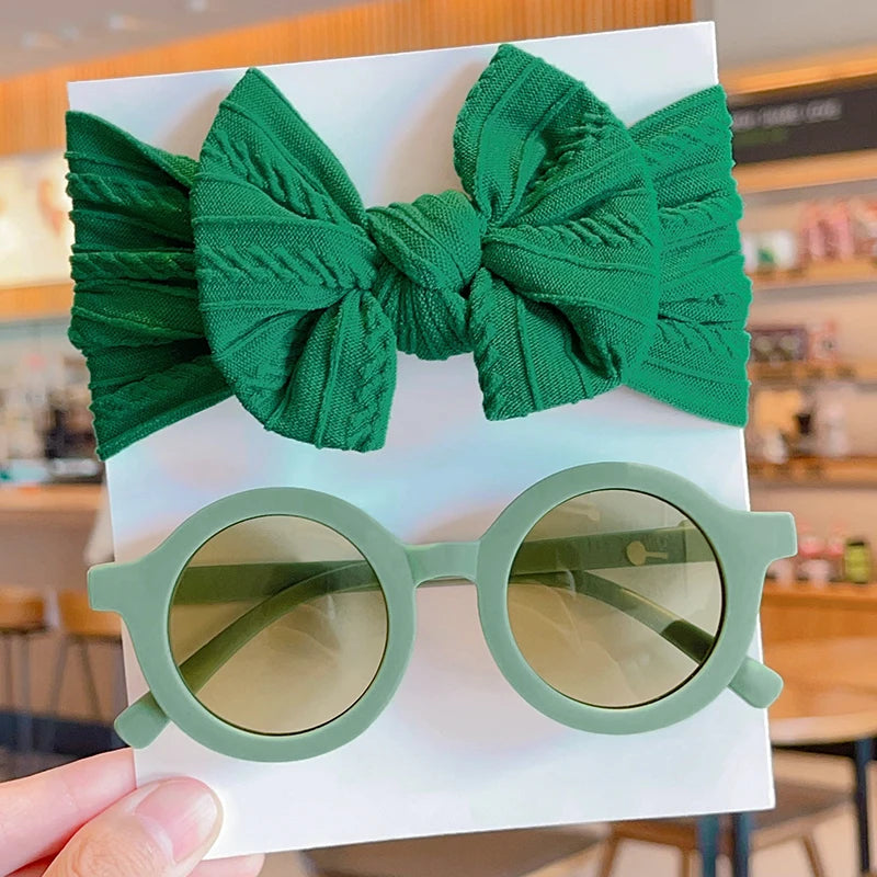 JuniorView Kids Sunglasses + Free Headband – Green