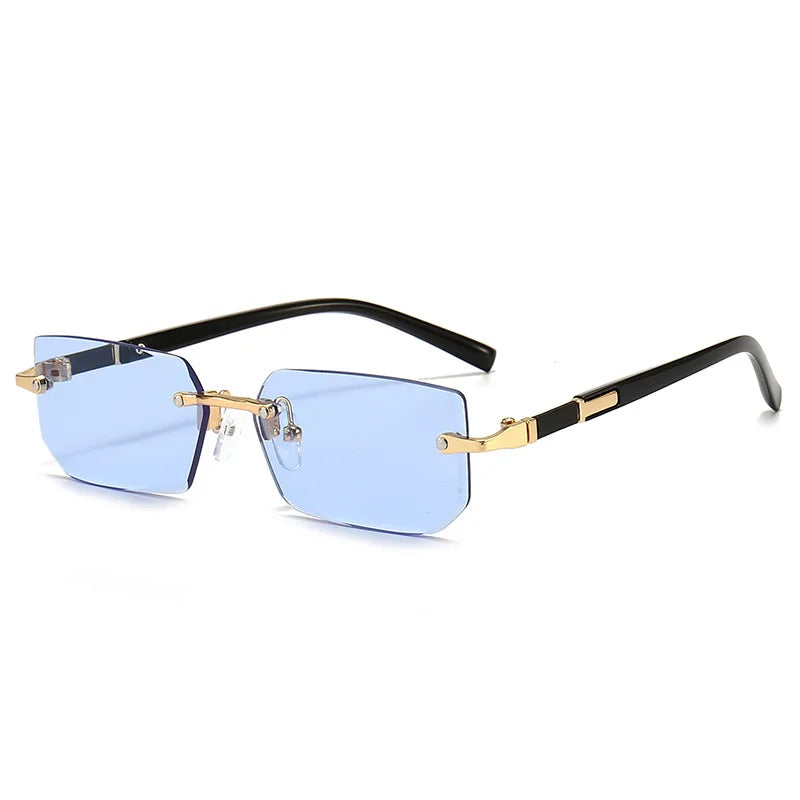 Halo Rimless Rectangle – Blue