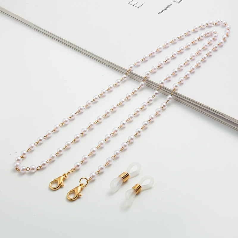 Glasses Chains & Lanyards – Pearl & Gold