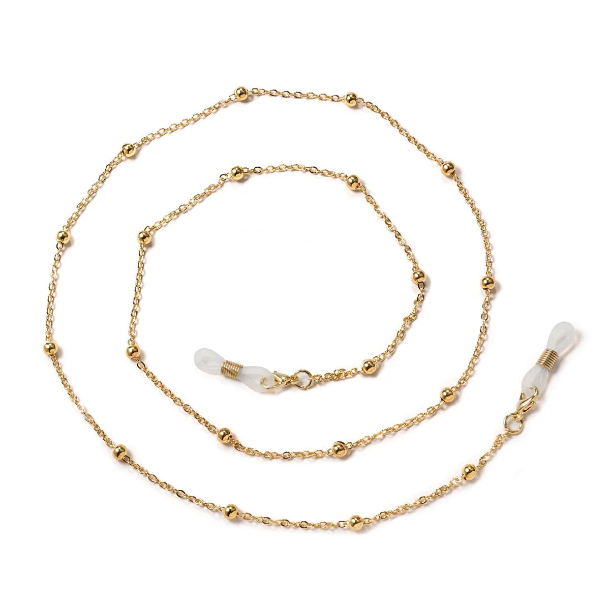 Handmade Beaded Glasses Chain – Gold Bead Station