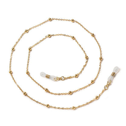 Handmade Beaded Glasses Chain – Gold Bead Station