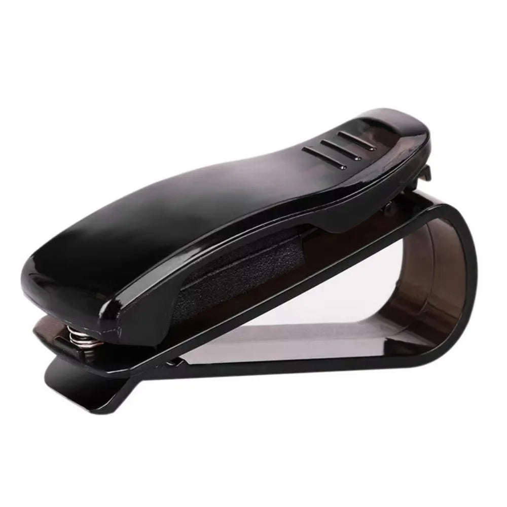DoubleEdge Car Visor Glasses Holder – Black (Pack of 2)