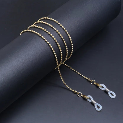 Handmade Beaded Glasses Chain – Gold Ball Chain