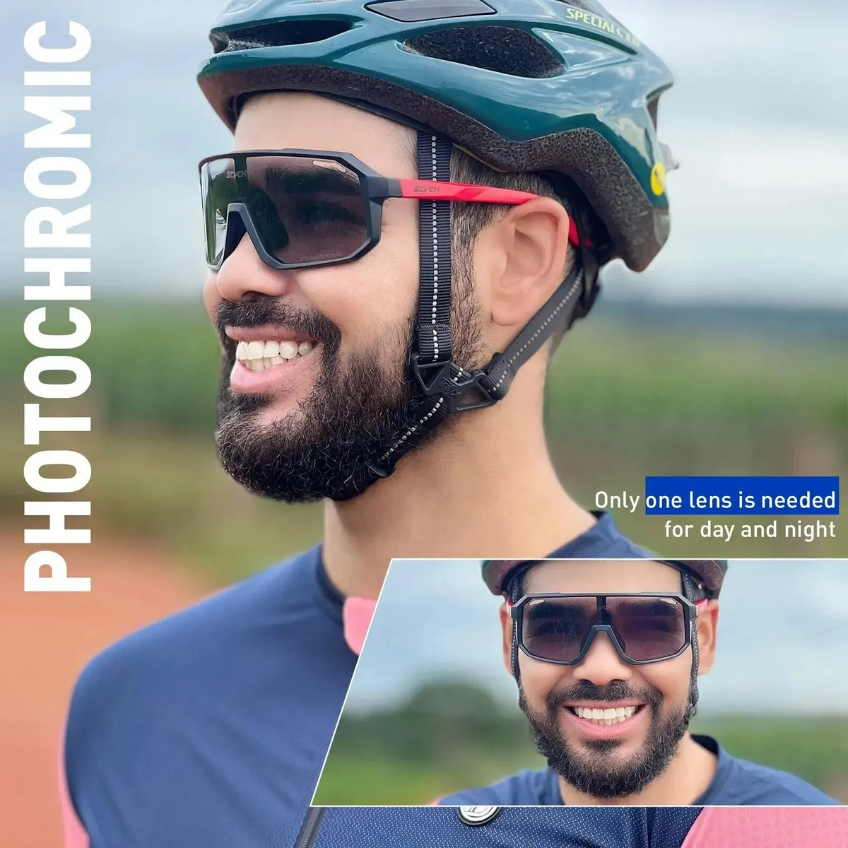 TrailShift Photochromic Cycling Glasses