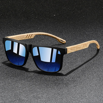 Woodgrain Square Mirror