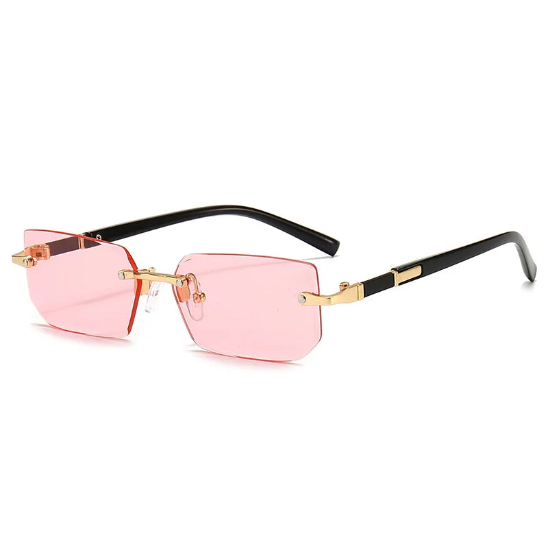 Halo Rimless Rectangle – Pink