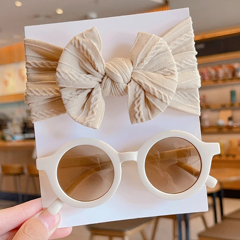JuniorView Kids Sunglasses + Free Headband – White