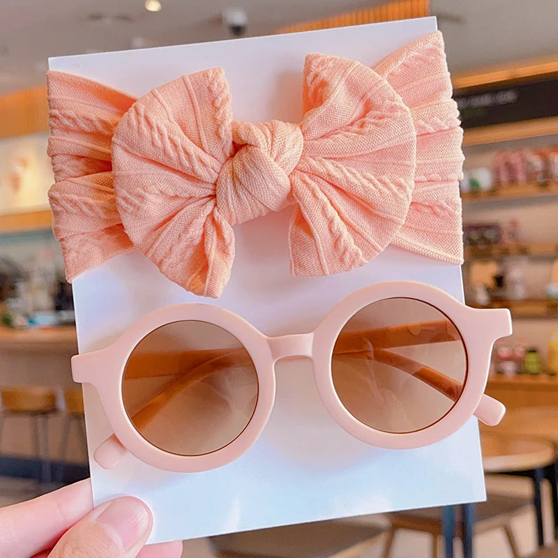 JuniorView Kids Sunglasses + Free Headband – Pink