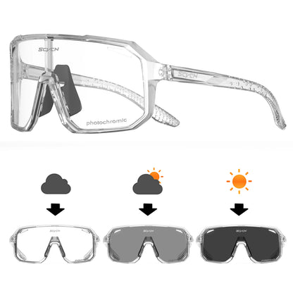 TrailShift Photochromic Cycling Glasses – Clear