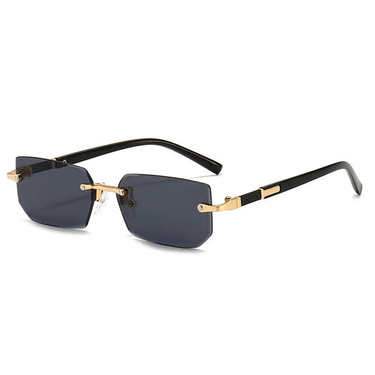 Halo Rimless Rectangle – Black